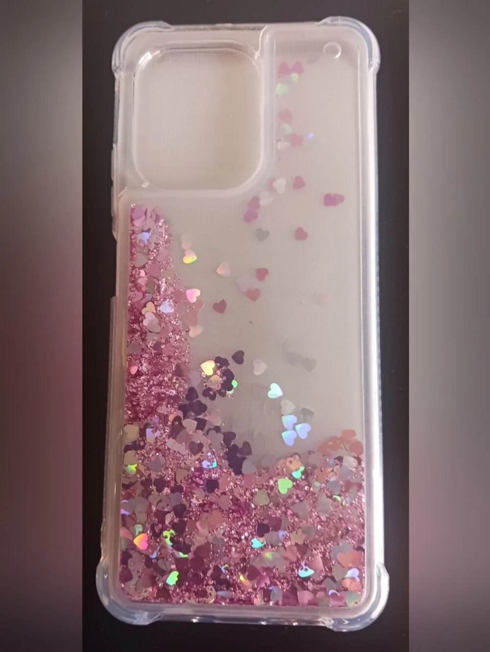 Pink Hlitter Heart Phone Case  Boost Mobile Celero 5G+ (Plus) 2024 New